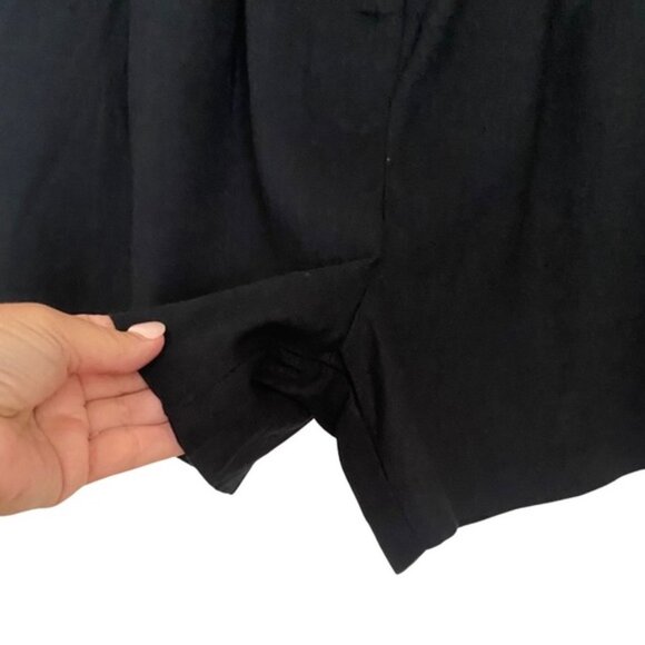 Jason Wu | Linen Blend High Waisted Pleated Shorts - Picture 8 of 11